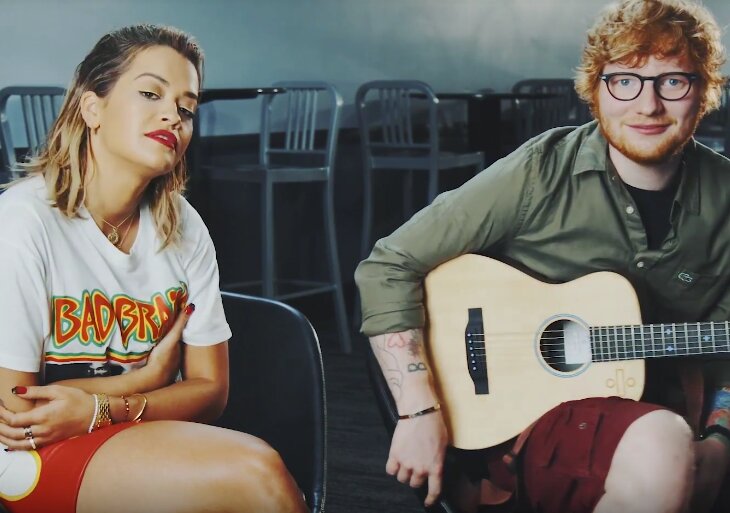 News-Titelbild - In L.A.: Rita Ora und Ed Sheeran treffen sich für eine Akustiksession mit "Your Song"
