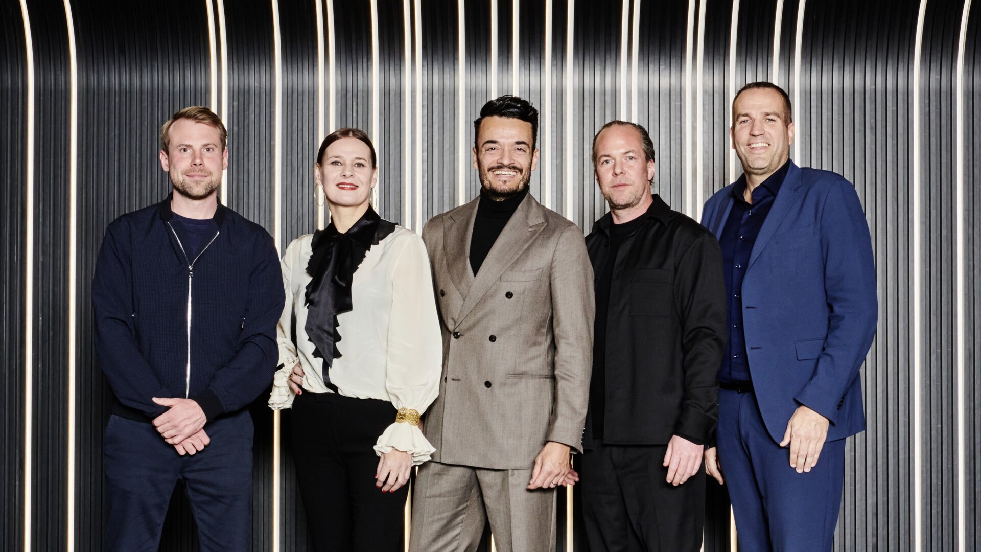 Vlnr: Sam Bittner (Director Artist & Music Warner Music Central Europe), Doreen Schimk (Co-President Warner Music Central Europe), Giovanni Zarrella, Fabian Drebes (Co-President Warner Music Central Europe), Sascha Rinne (Geschäftsführer SR Management GmbH) © Ben Wolf 