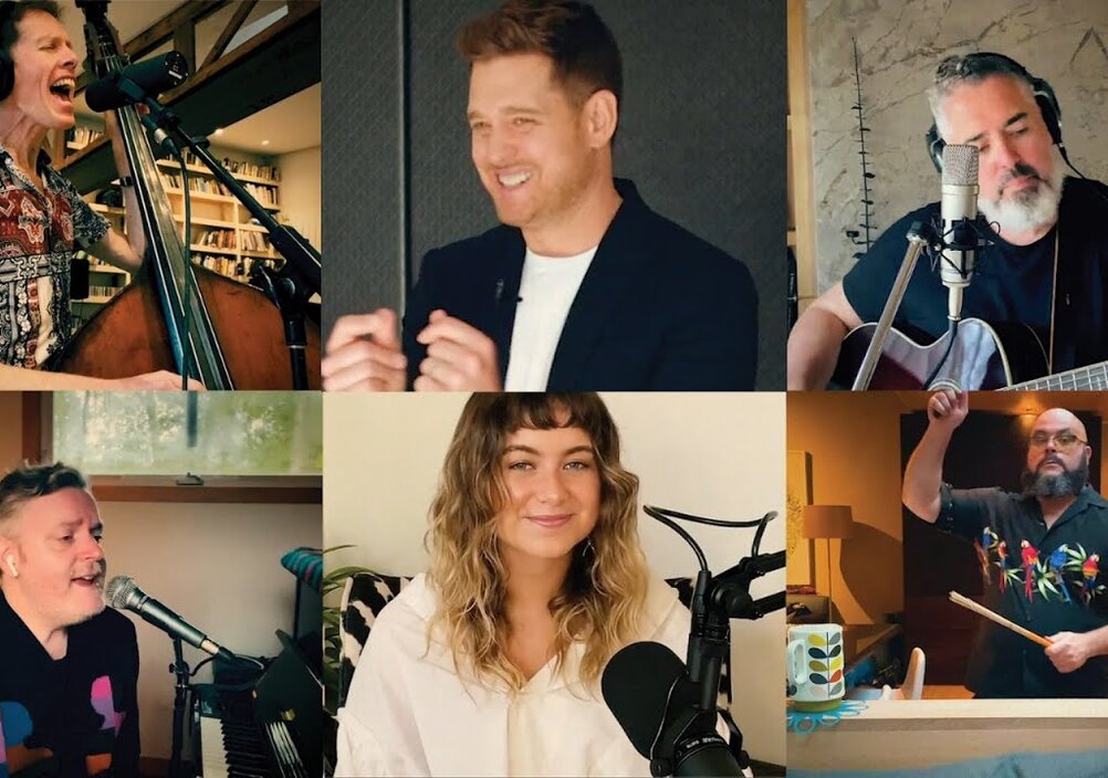 News-Titelbild - "Gotta Be Patient", stellen Michael Bublé, Sofía Reyes und Barenaked Ladies in ihrem Quarantäne-Song + Video fest
