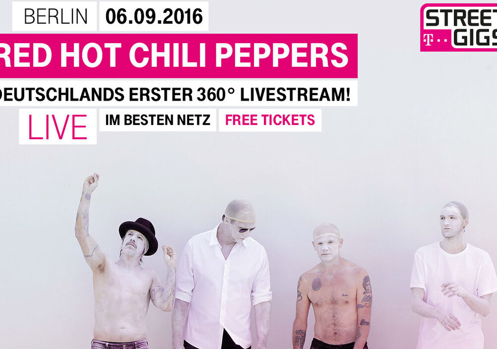 News-Titelbild - Deutschland-Premiere: Red Hot Chili Peppers spielen Telekom Street Gig in 360 Grad