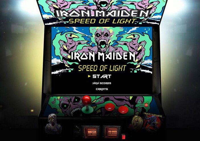 News-Titelbild - Runde daddeln gefällig? Hier ist Iron Maidens 8-Bit Video Game "Speed Of Light"