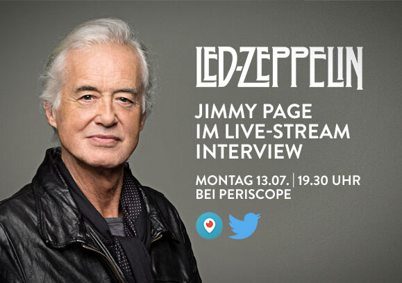 News-Titelbild - Montag, 19:30 Uhr: Live-Video-Chat mit Jimmy Page bei Periscope